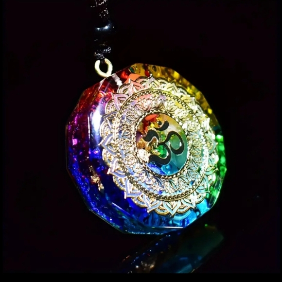 OM 🕉 Organite Chakra Energy Keychain Bag 👜🎒 Charm ~ Protect Purify Reiki - Picture 9 of 12